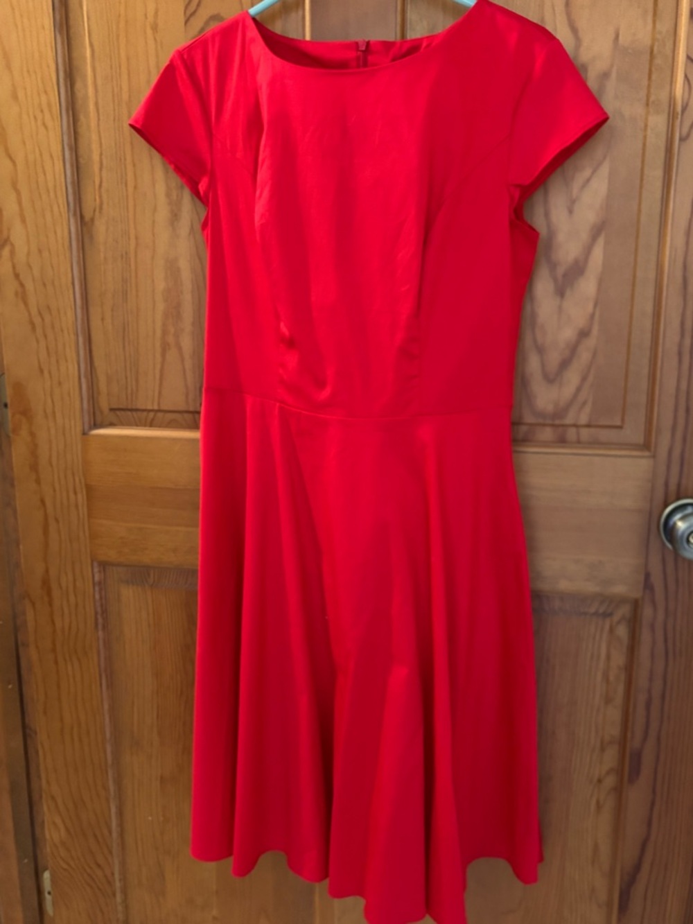 Classic Fit & Flare Red Dress
